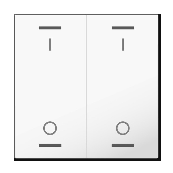 MDT technologies BE-TAL63W204.B1 Wippe 2-fach KNX Taster Light 63 Studioweiß glänzend