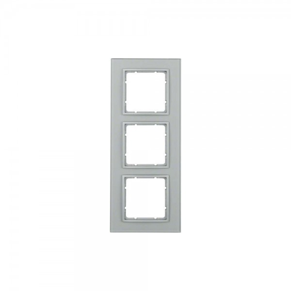 Berker 10136414 Abdeckrahmen 3-fach B.7 Glas alu/alu matt