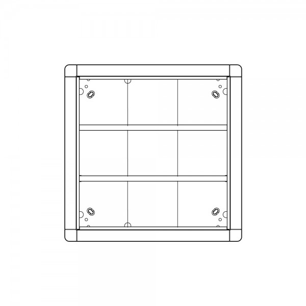 Ritto Portier Unterputz-Rahmen 9-fach graubraun 1881930 335x335mm
