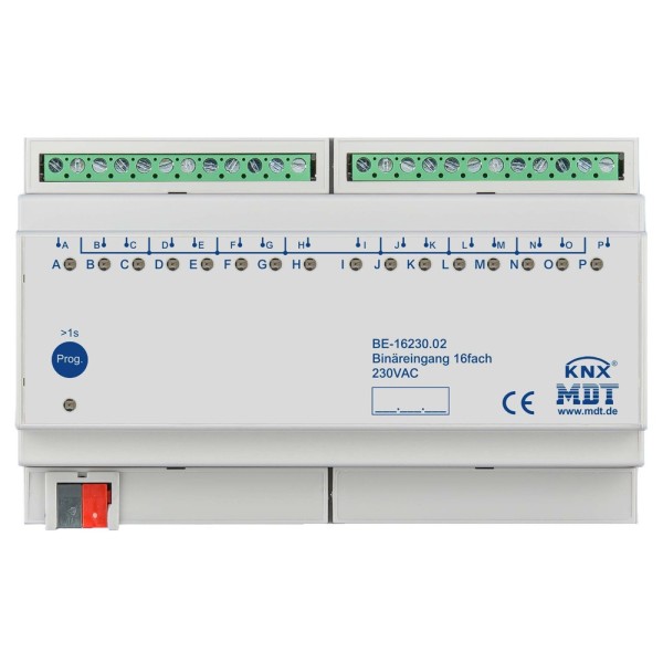 MDT technologies BE-16230.02 Binäreingang 16-fach 8TE REG 230VAC