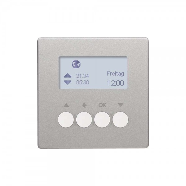 Berker 85745124 KNX-Funk Jalousie-Schaltuhr quicklink mit Display Q.1/Q.3/Q.7 alu samt