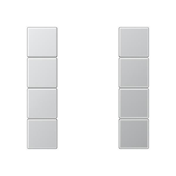 Jung AL2504TSA Tastensatz 4-fach F50 Serie LS Aluminium