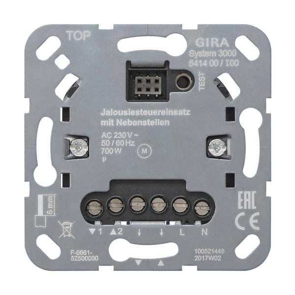 Gira 541400 System 3000 Jalousiesteuereinsatz mit Nebenstelleneingang