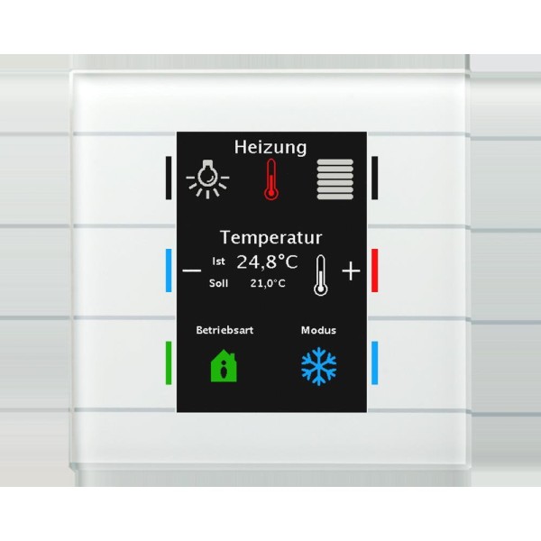 MDT technologies BE-GT20W.02 Glastaster II Smart mit Farbdisplay Weiß