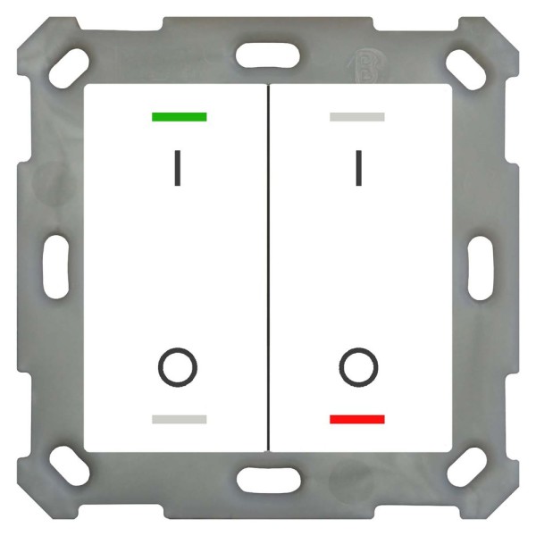 MDT technologies BE-TAL5502.B1 Taster Light 55 2-fach RGBW Reinweiß glänzend