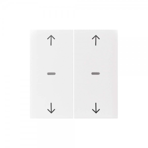 Berker 80961389 Abdeckung für Tastsensor-Modul 2fach Pfeil-Symbole S.1/B.3/B.7 polarweiß glänzend