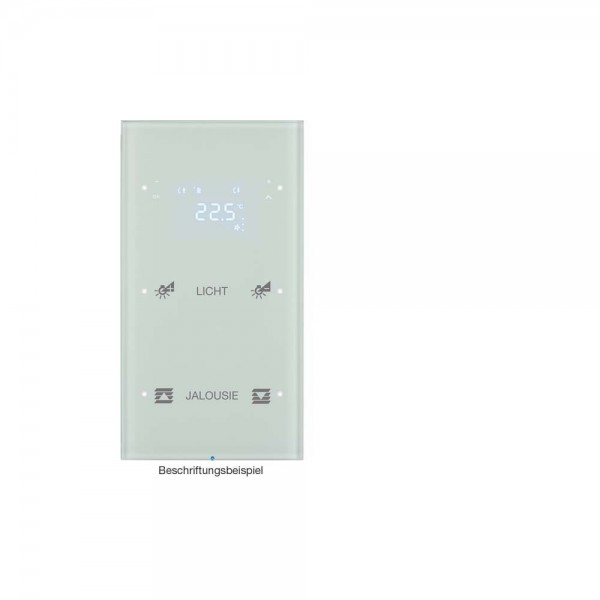 Berker 75642150 R.3 - Touch Sensor 2-fach mit Temperaturregler Glas polarweiß