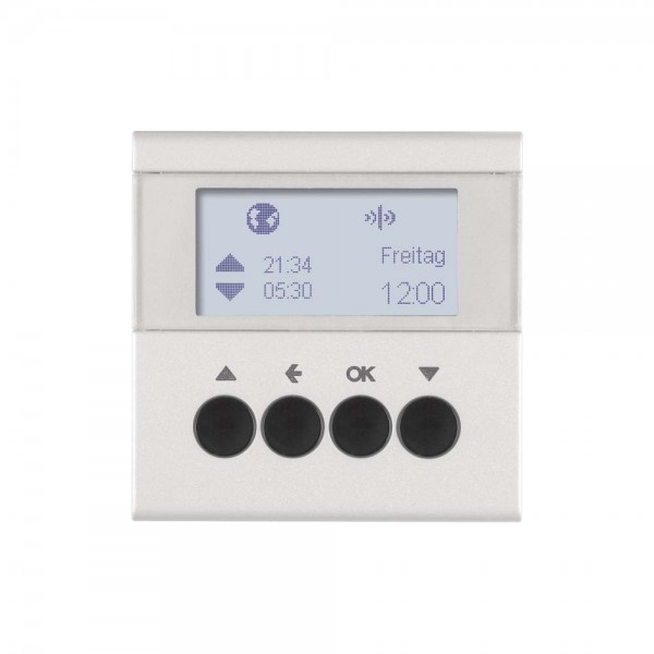 Berker 85745183 KNX-Funk Jalousie-Schaltuhr quicklink mit Display S.1/B.3/B.7 alu matt