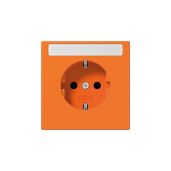 Jung LS1520BFNAO SCHUKO-Steckdose mit Schriftfeld Serie LS orange (für ZSV)