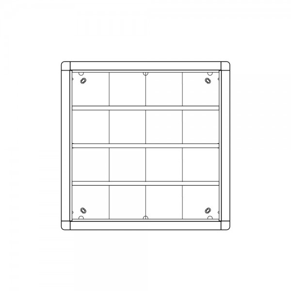 Ritto Portier Unterputz-Rahmen 16-fach weiß 1882470 431x431mm