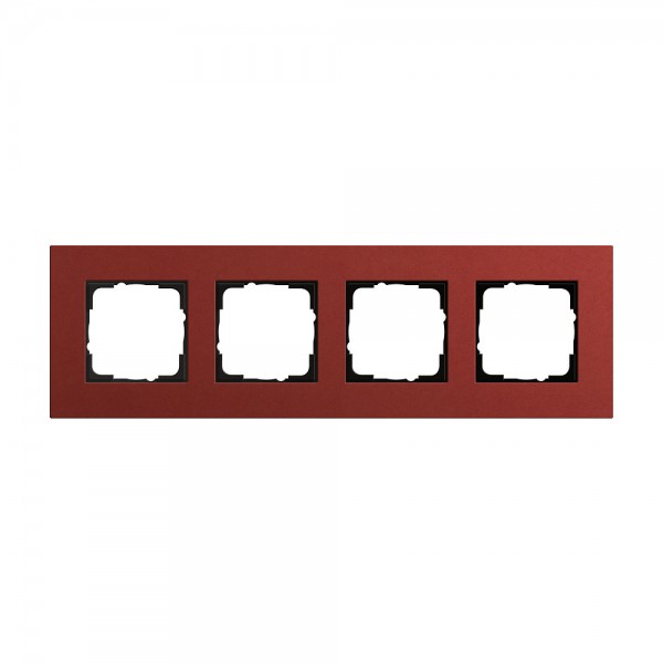 Gira 0214229 Abdeckrahmen 4-fach Esprit Linoleum-Multiplex Rot