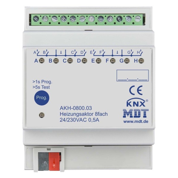 MDT technologies AKH-0800.03 Heizungsaktor 8-fach 4TE REG 24-230VAC