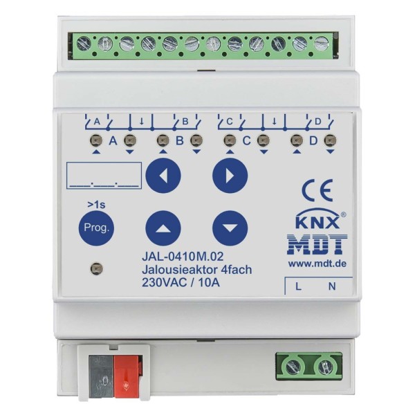 MDT technologies JAL-0410M.02 Jalousieaktor 4-fach 4TE REG 10A 230VAC