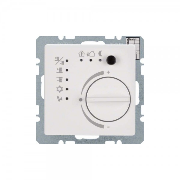 Berker 75441129 KNX Temperaturregler mit Regulierknopf Q.1/Q.3/Q.7 polarweiß samt