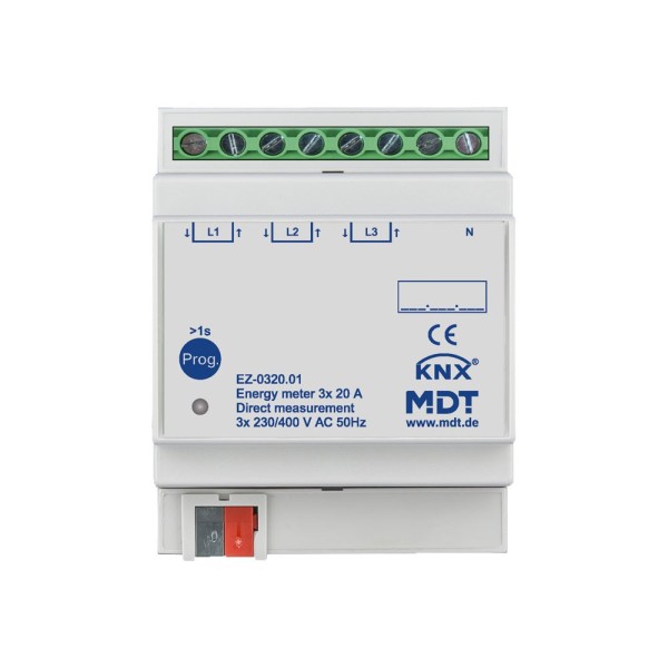 MDT technologies EZ-0320.01 Energiezähler 3-fach 4TE REG 20A Direktmessung