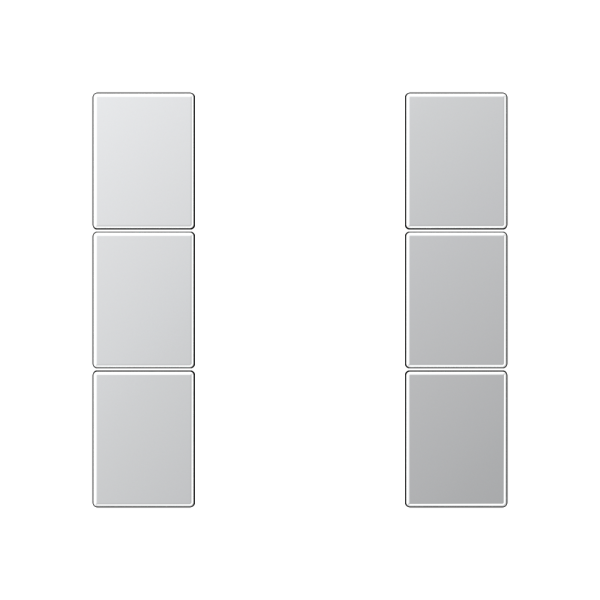 Jung AL2503TSA Tastensatz 3-fach F50 Serie LS Aluminium