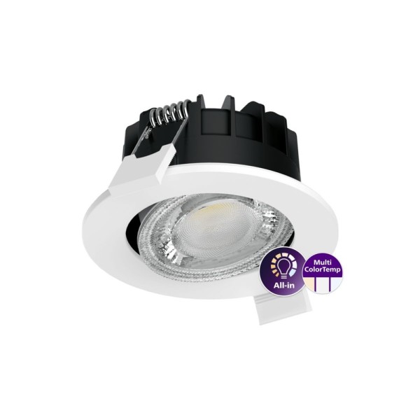 Philips Ledinaire Clear Accent Adjustable 6W 550lm 2700K 3000K 4000K Weiß IP20/65