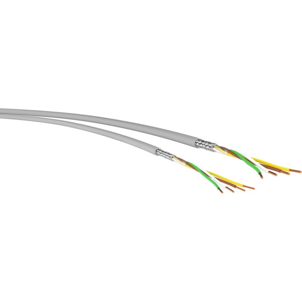 LIYCY-OB 2x0,75mm² Datenkabel geschirmt grau 100 Meter Ring