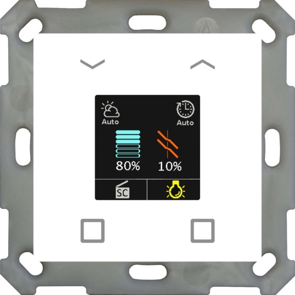 MDT technologies BE-JTA5504.01 Jalousietaster Smart 55 4-fach mit Farbdisplay Reinweiß glänzend