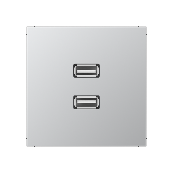 Jung MAAL1153 Multimedia-Anschlusssystem 2x USB 2.0 Serie LS Aluminium