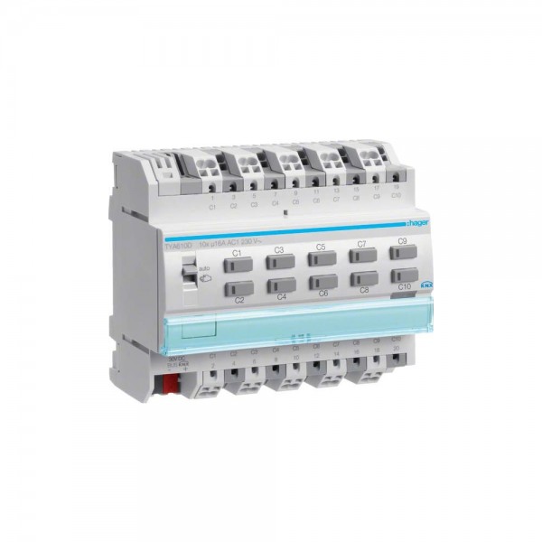 Hager TYA610D Schalt-/Jalousieaktor pro für C-Last 16 A 10/5-fach KNX