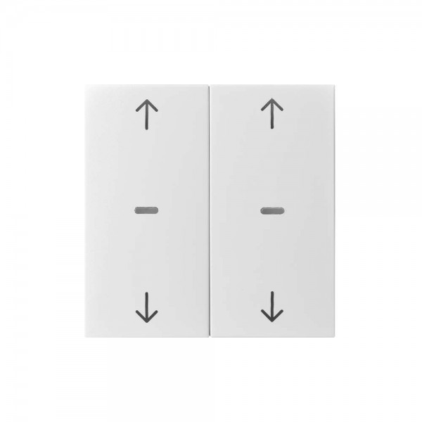 Berker 80961382 Abdeckung für Tastsensor-Modul 2fach Pfeil-Symbole S.1/B.3/B.7 cremeweiß glänzend