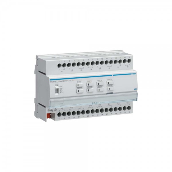 Hager TXM616D Schalt-/Jalousieaktor für C-Last easy 16 A 16/8-fach KNX