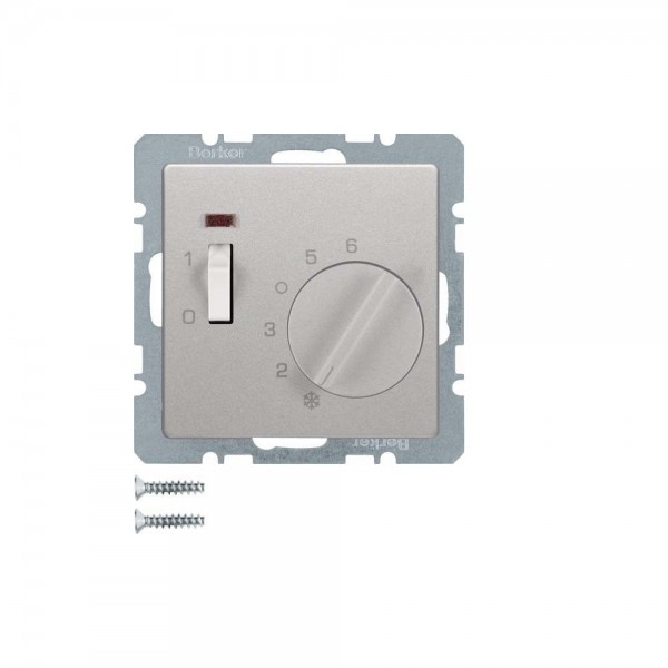 Berker 20316084 Temperaturregler Öffner mit Zentralstück 24V Q.1/Q.3/Q.7 alu samt