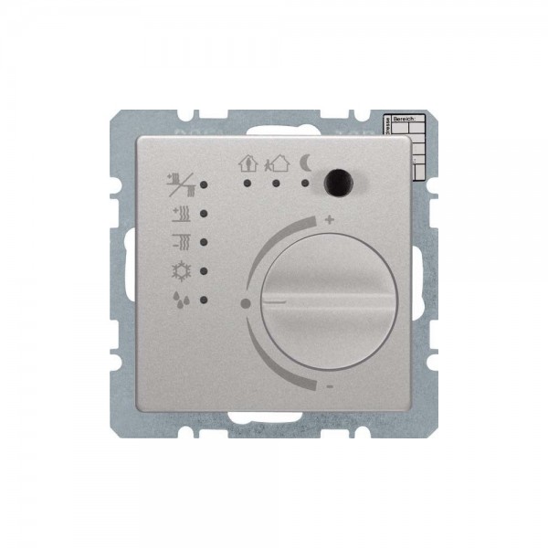 Berker 75441124 KNX Temperaturregler mit Regulierknopf Q.1/Q.3/Q.7 alu samt