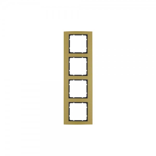 Berker 10143016 Abdeckrahmen 4-fach B.3 Alu gold/anthrazit matt