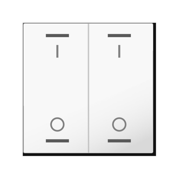 MDT technologies BE-TAL55W202.B1 Wippe 2-fach KNX Taster Light 55 Reinweiß glänzend