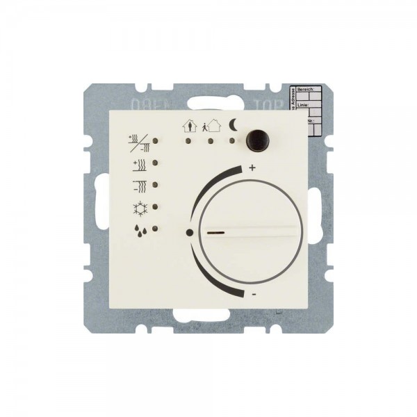 Berker 75441152 KNX Temperaturregler mit Regulierknopf S.1/B.3/B.7 cremeweiß glänzend