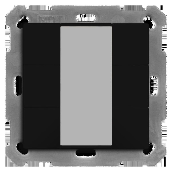 MDT technologies BE-TA550606.02 KNX Taster 55 6-fach Schwarz matt