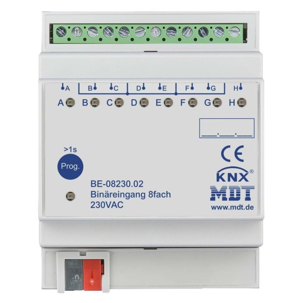 MDT technologies BE-08230.02 Binäreingang 8-fach 4TE REG 230VAC