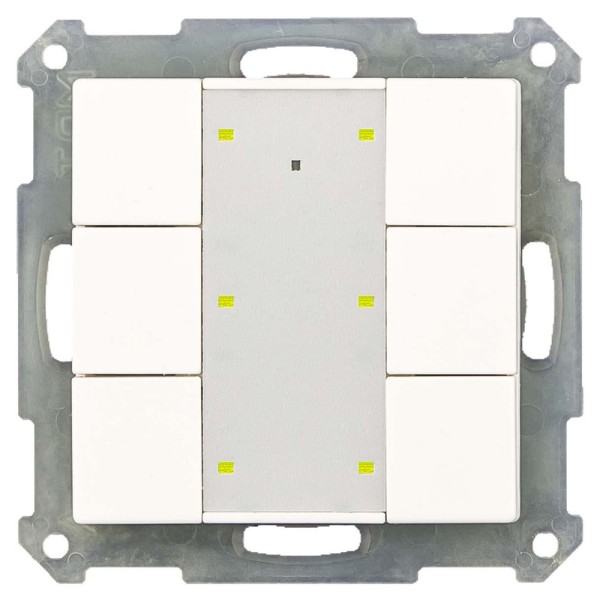 MDT technologies RF-TA55A6.01 KNX RF+ Funk Taster Plus 6-fach mit Aktor Reinweiß glänzend