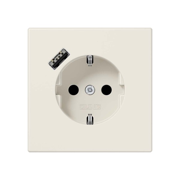 Jung LS1520-18A SCHUKO-Steckdose mit USB-Ladegerät 1x Typ A Serie LS cremeweiß