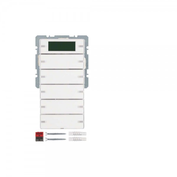 Berker 75665729 Tastsensor 5-fach mit Temperaturregler Q.1/Q.3/Q.7 polarweiß