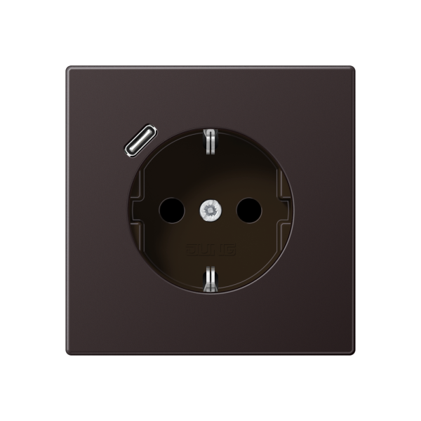 Jung AL1520-18CD SCHUKO-Steckdose mit USB-Ladegerät 1x Typ C Serie LS Dark